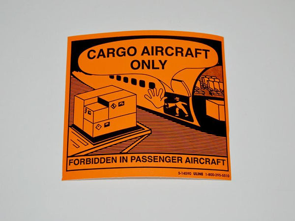 Cargo Aircraft Only Label - Rainhart
