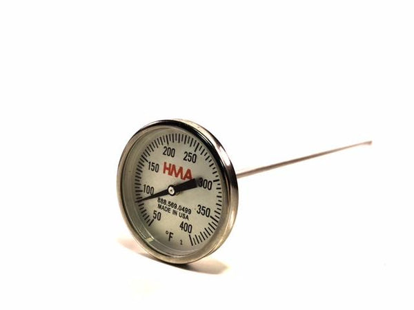 12" Dial Stem Thermometer, 50-400°F (°F) - Rainhart