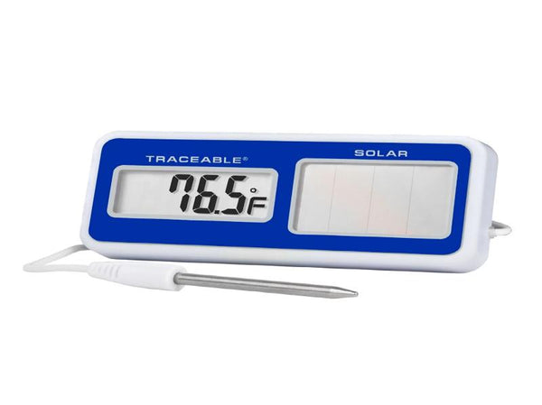 Solar-Powered Digital Thermometer with NIST Traceable Certificate - Rainhart
