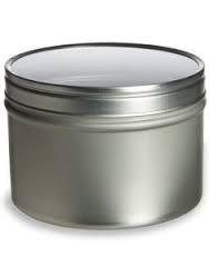 Sample Tin 8 oz. with clear plastic lid (qty 1) - Rainhart